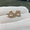 Hermes Echappee Mini Cubic Zirconia Stud Earrings