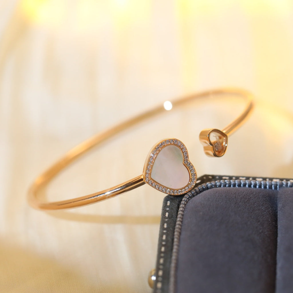 Chopard Happy Heart Bracelet Pink Gold Cubic Zirconia
