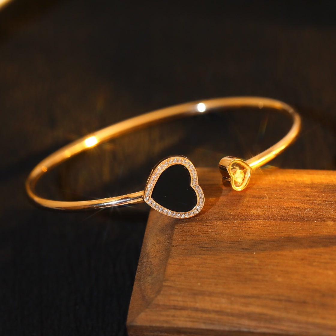 Chopard Happy Heart Bracelet Pink Gold Cubic Zirconia