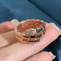 Bvlgari Serpenti Double Row Diamond Ring