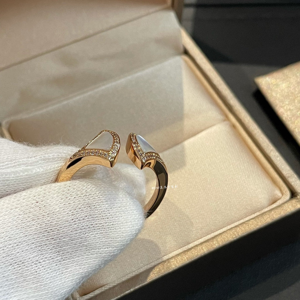 Bvlgari Dream MOP Cubic Zirconia Open Ring