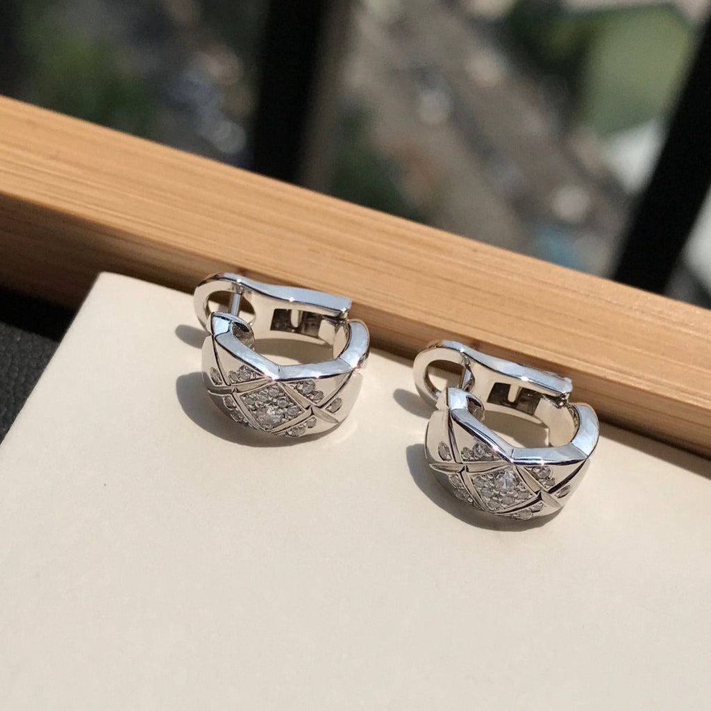 Chanel Crush Cubic Zirconia Silver Earrings