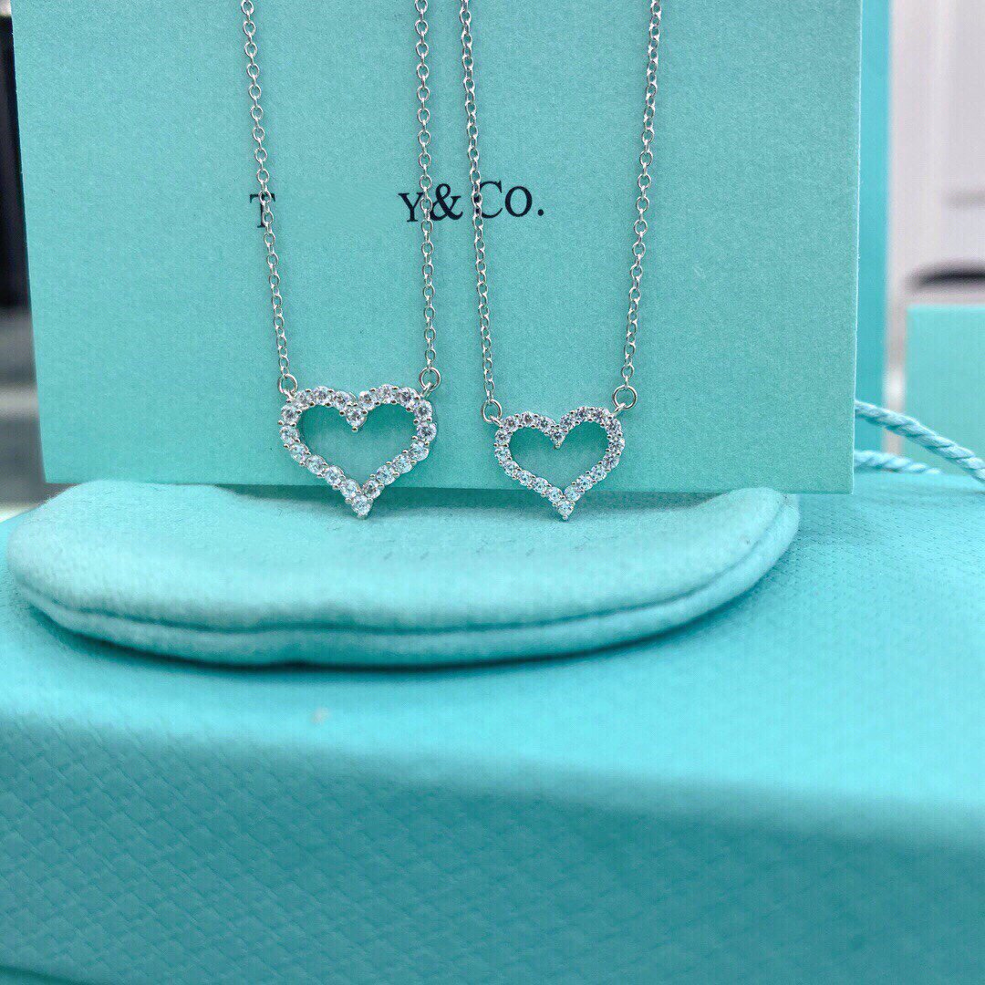 Tiffany Heart-Shaped Cubic Zirconia Necklace
