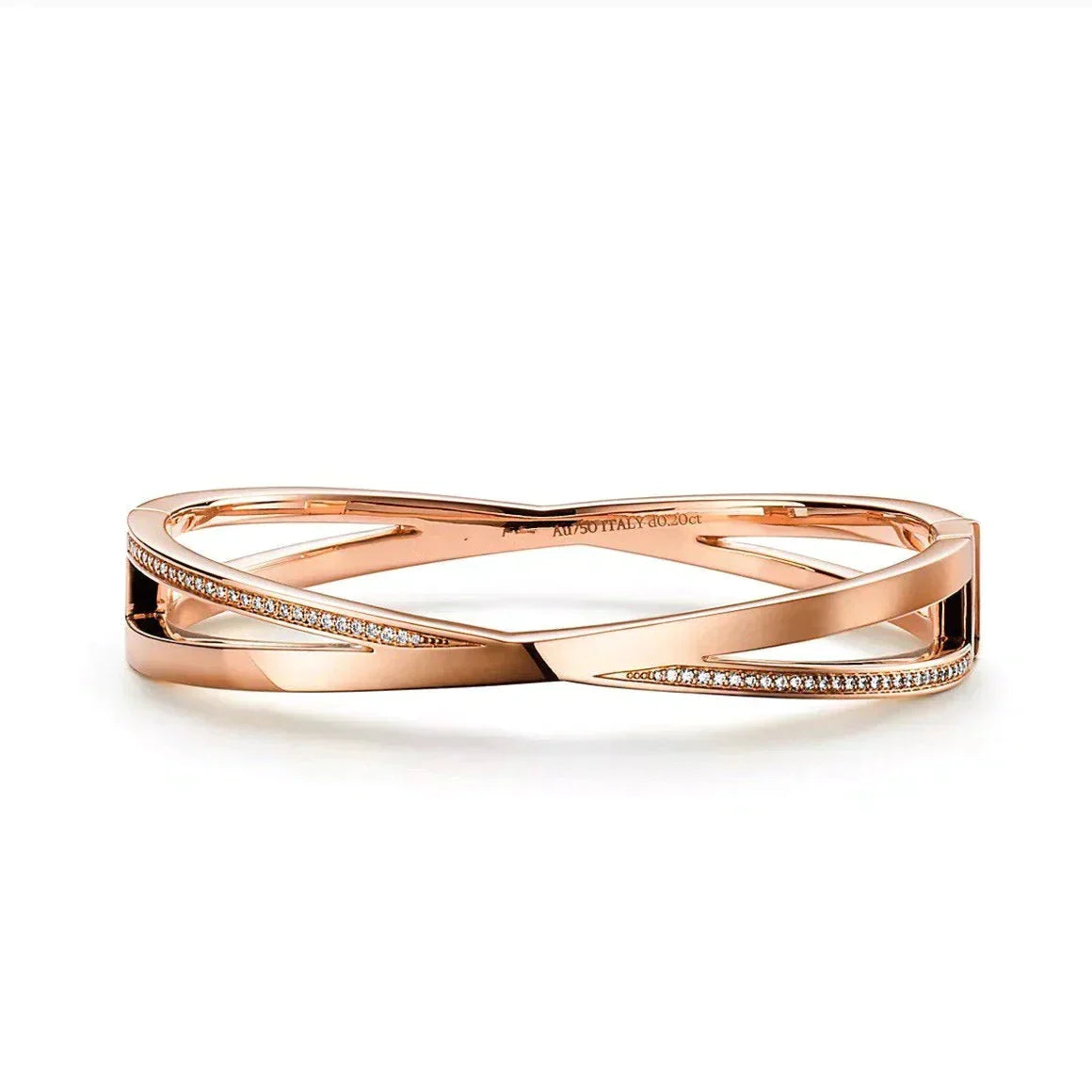 Tiffany Narrow Hinged Banglein with Cubic Zirconia Small