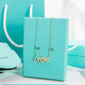 Tiffany Paloma S Graffiti Love Necklace Cubic Zirconia