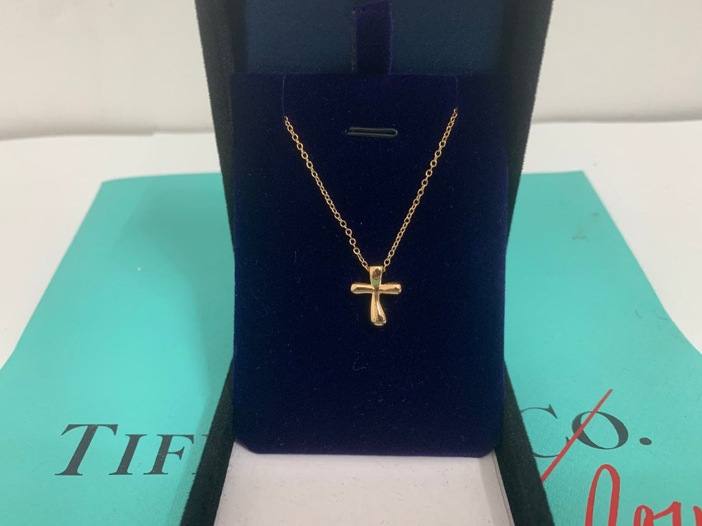 Tiffany Cross Pendant Mini Bare Cross Necklace