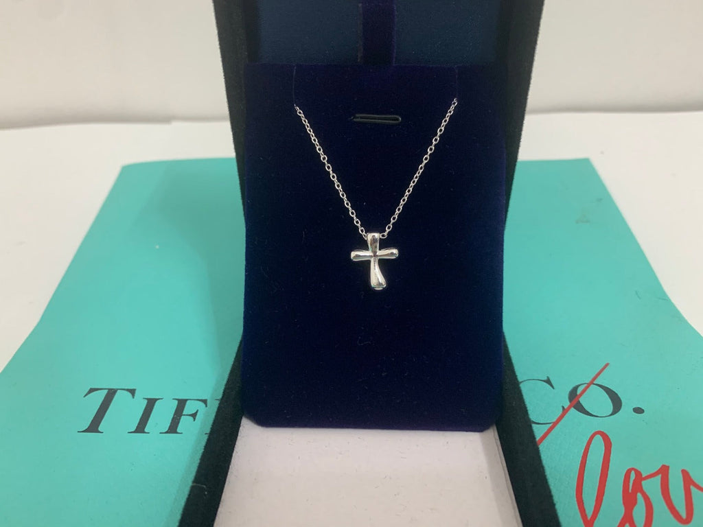 Tiffany Cross Pendant Mini Bare Cross Necklace