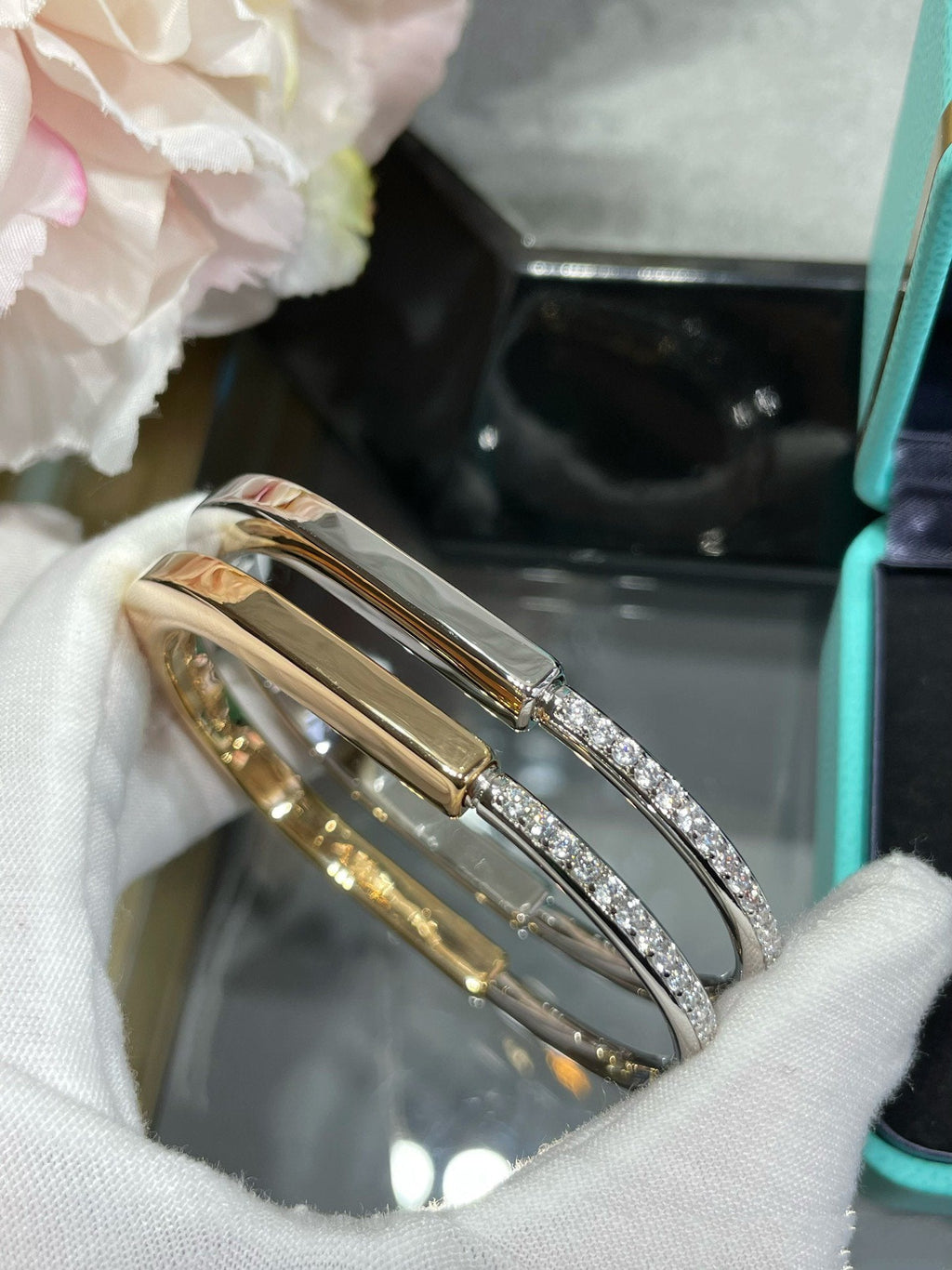 Tiffany Lock Bracelet Cubic Zirconia