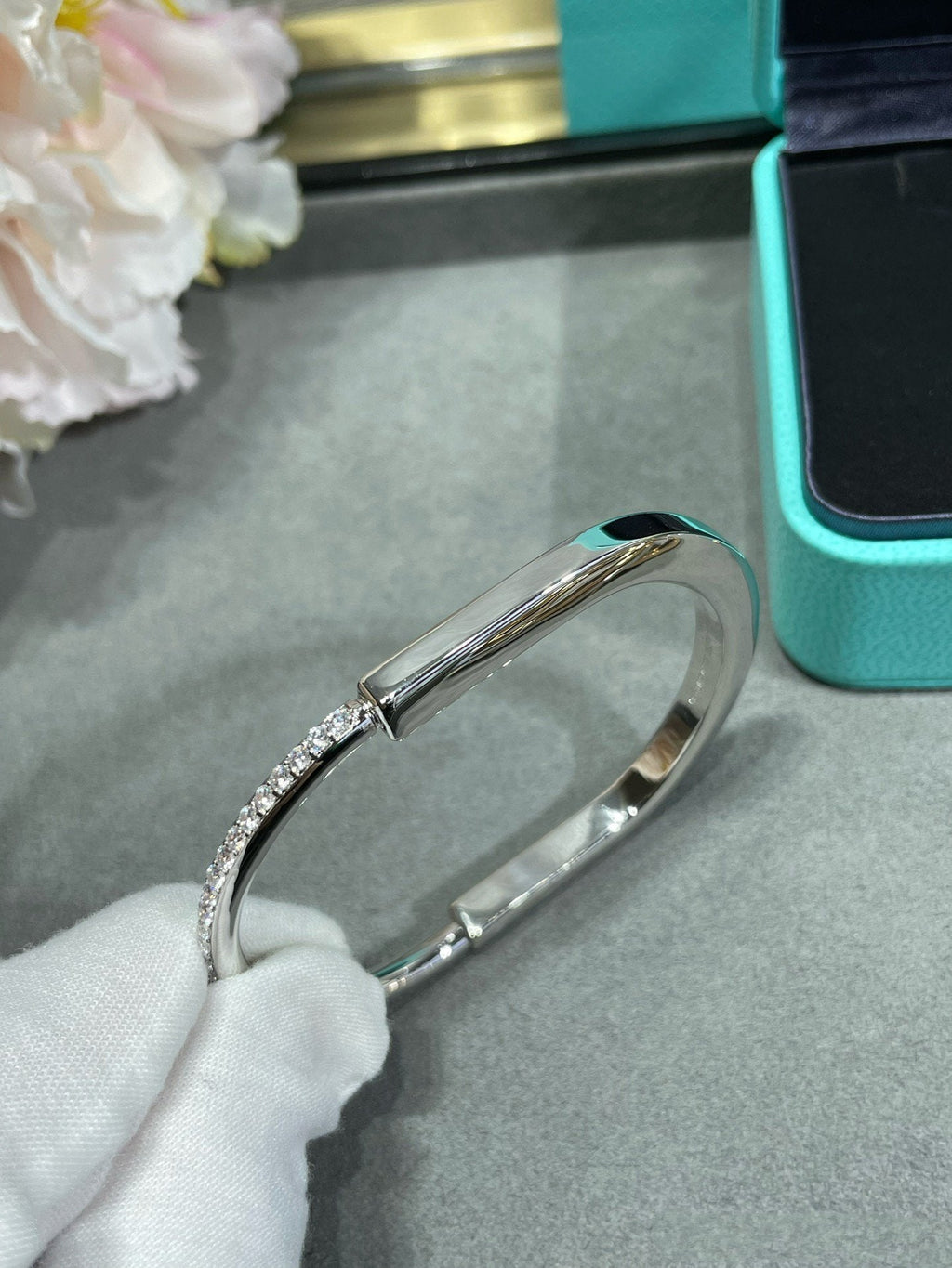 Tiffany Lock Bracelet Cubic Zirconia