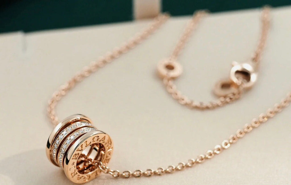 Bvlgari Zero 1 Pink Gold Cubic Zirconia Necklace