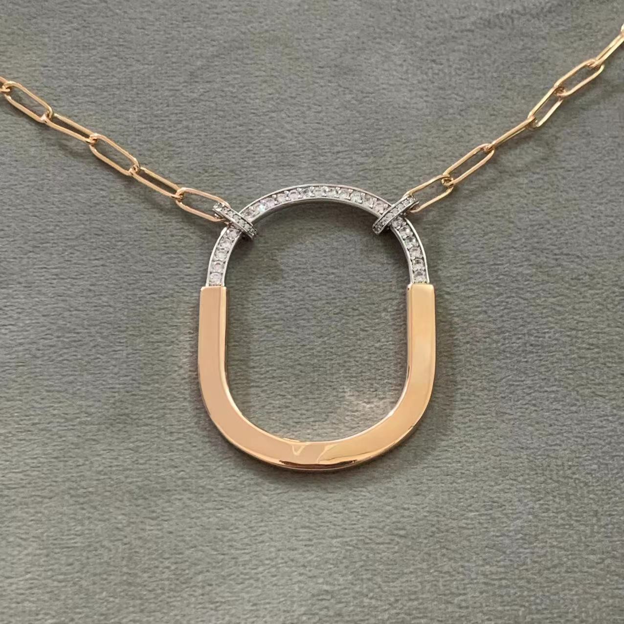 Tiffany Lock Cubic Zirconia Necklace