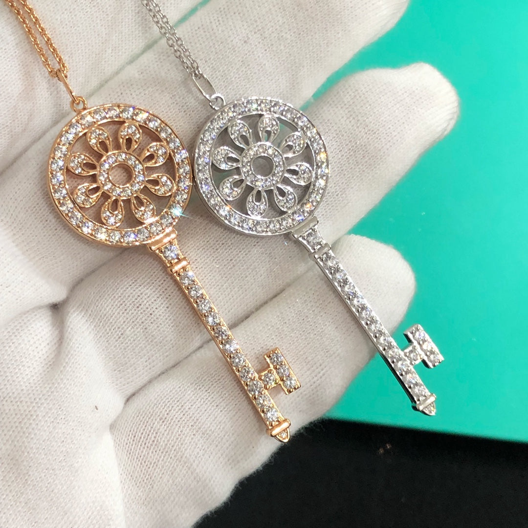 Tiffany Keys Petals Cubic Zirconia Necklace