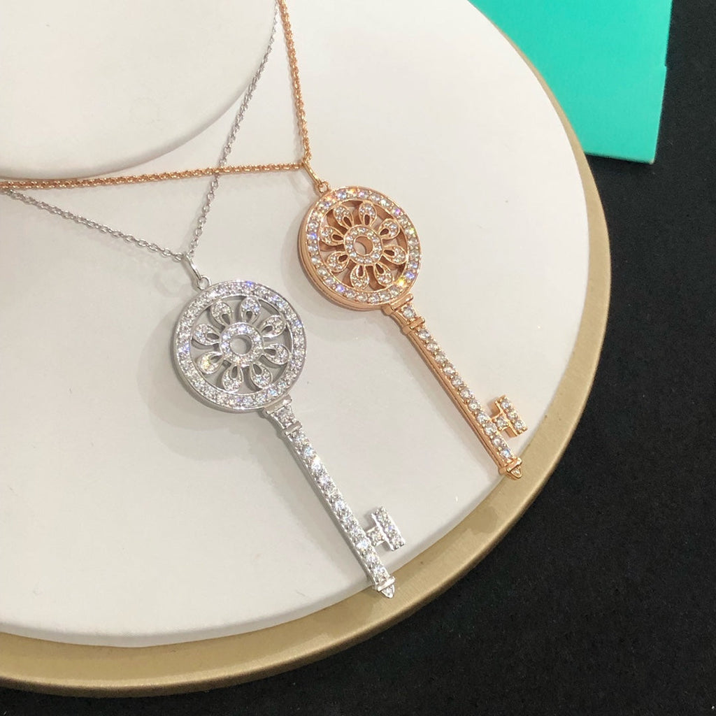 Tiffany Keys Petals Cubic Zirconia Necklace
