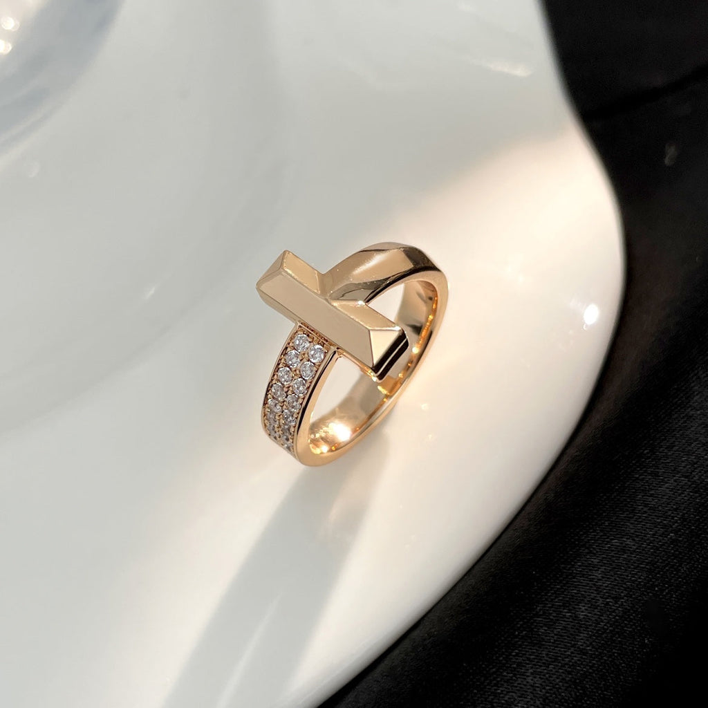 Tiffany T Wide Cubic Zirconia Ring