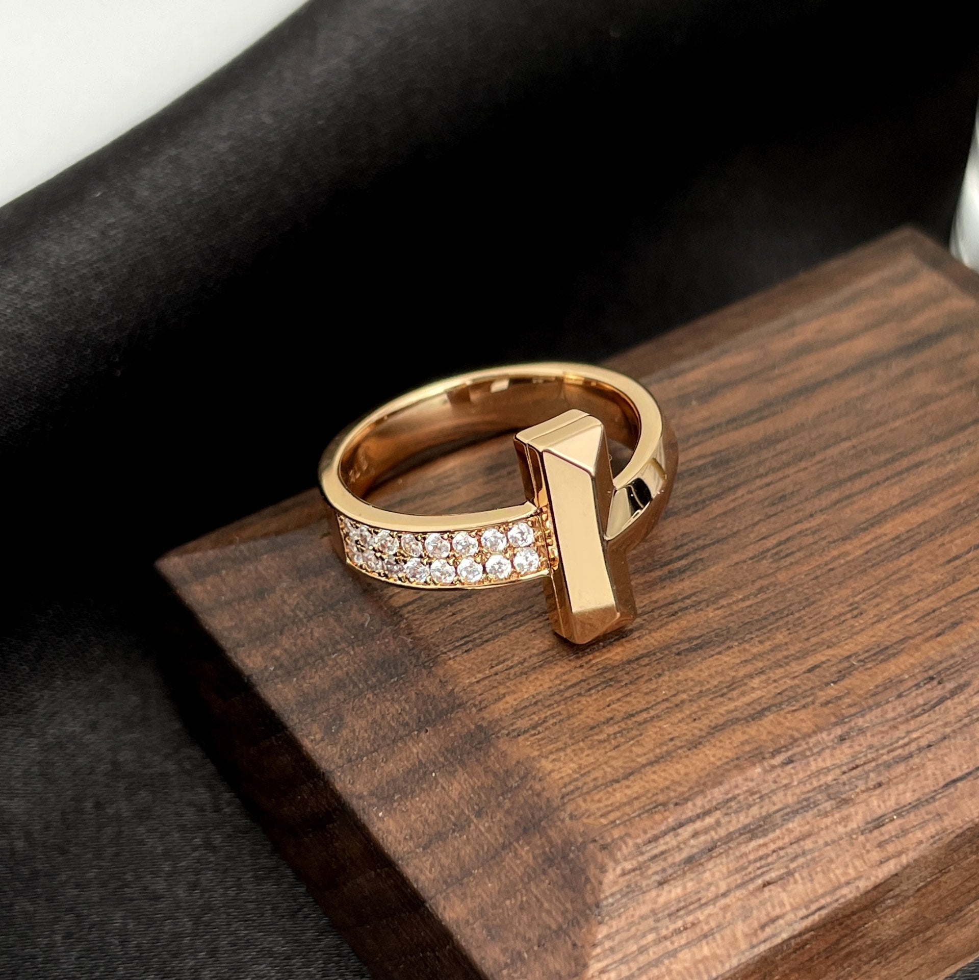 Tiffany T Wide Cubic Zirconia Ring