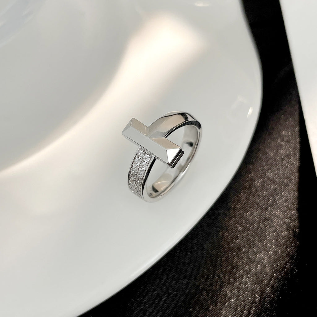 Tiffany T Wide Cubic Zirconia Ring