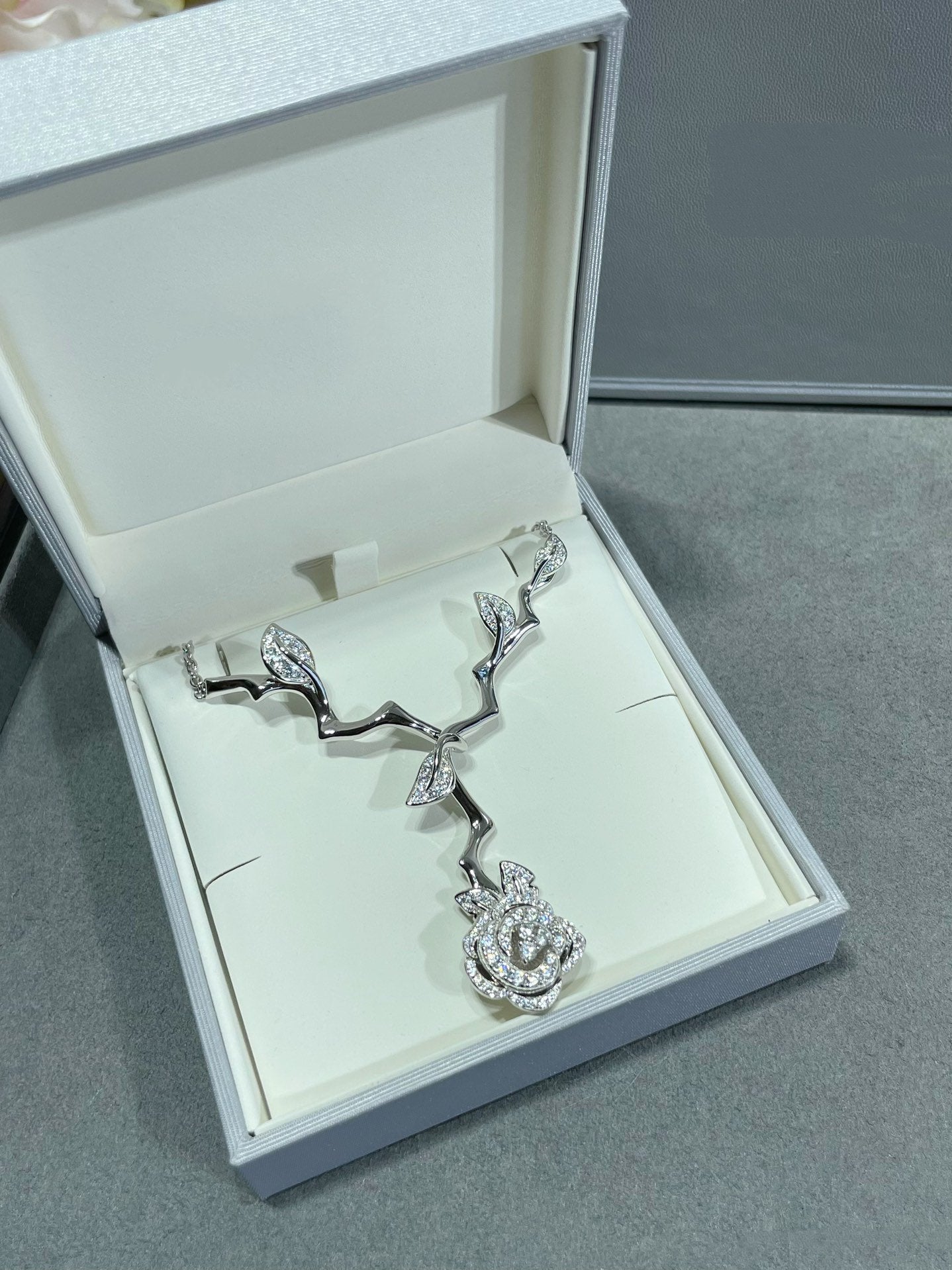Dior Rose Bagatelle Cubic Zirconia Necklace