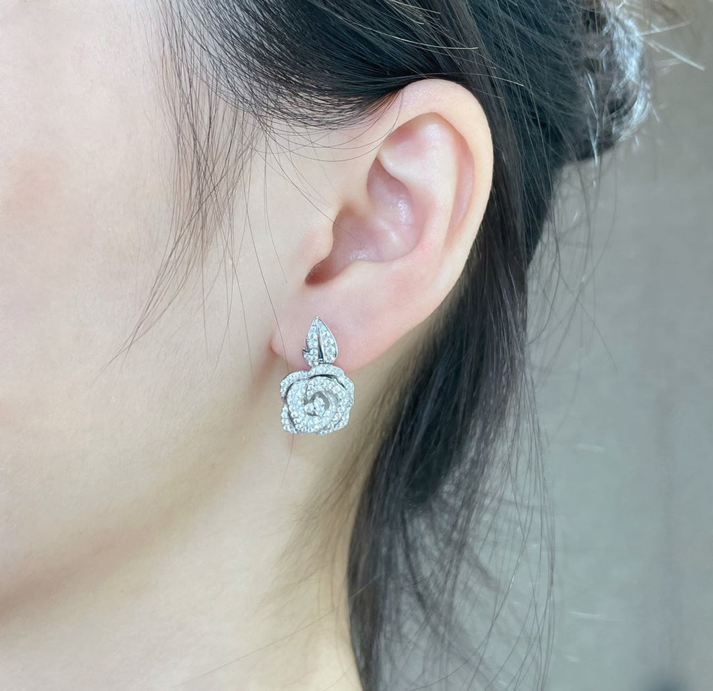 Dior Rose Bagatelle Cubic Zirconia Medium Earrings