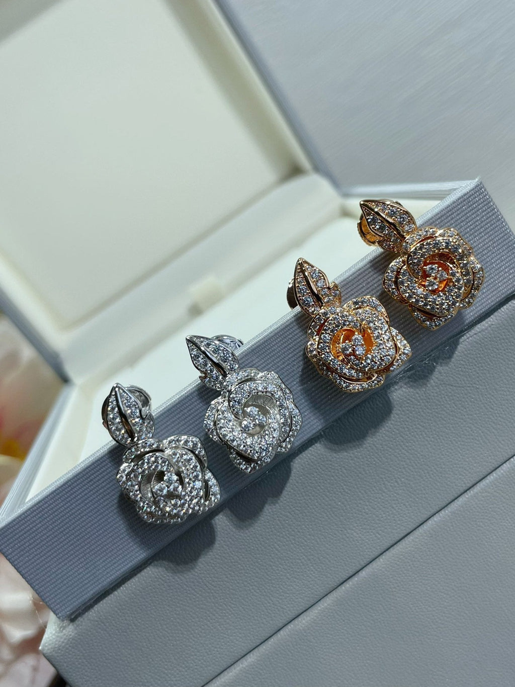 Dior Rose Bagatelle Cubic Zirconia Medium Earrings