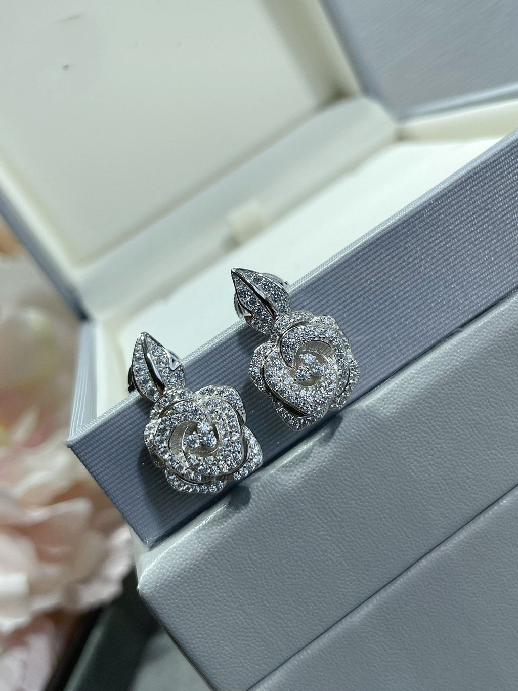 Dior Rose Bagatelle Cubic Zirconia Medium Earrings