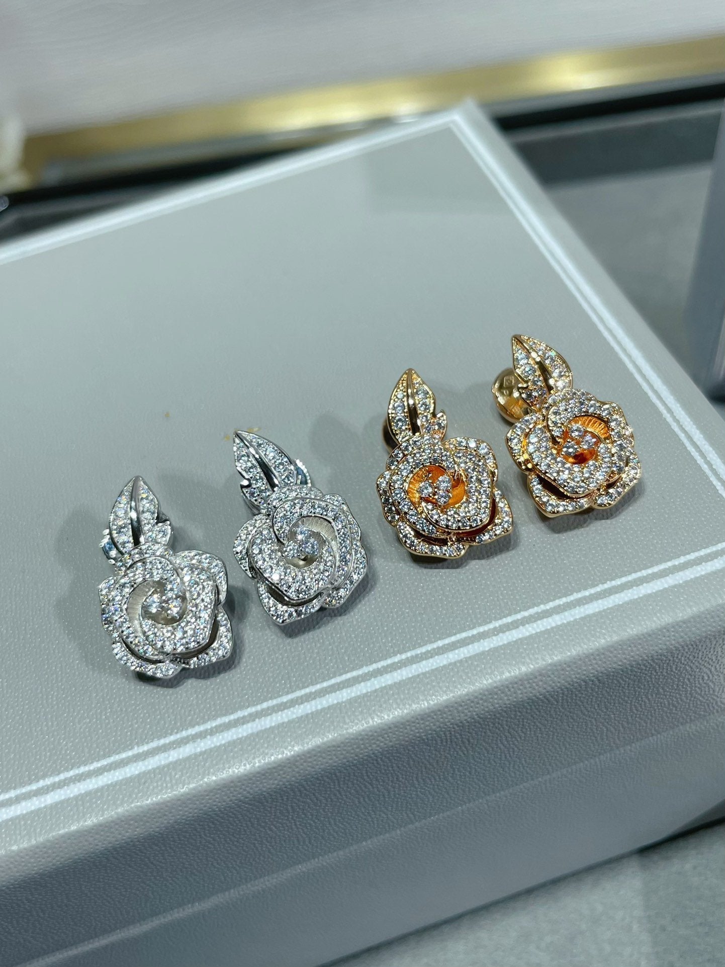Dior Rose Bagatelle Cubic Zirconia Medium Earrings