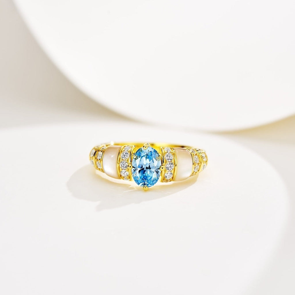Dior Paraiba Gold Cubic Zirconia Ring