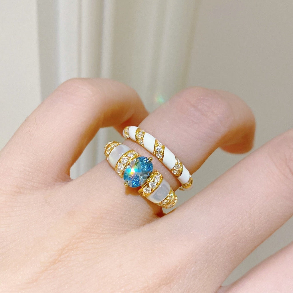 Dior Paraiba Gold Cubic Zirconia Ring