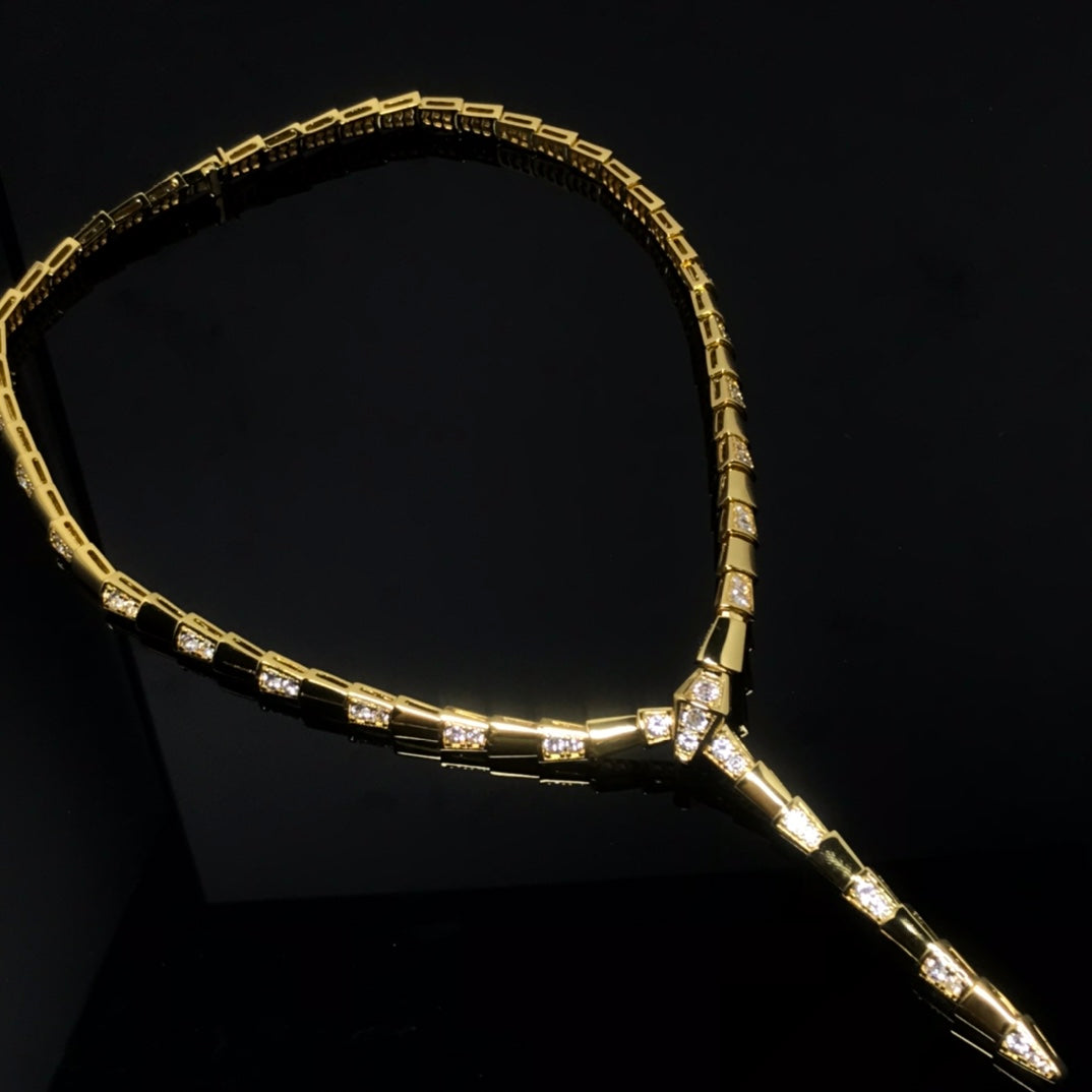 Bvlgari Serpent Viper Cubic Zirconia Necklace