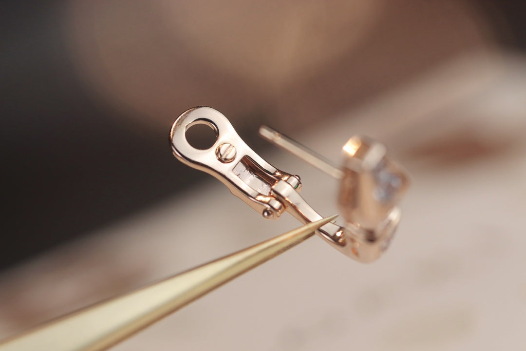 Bvlgari Serpent Pink Gold Cubic Zirconia Earrings