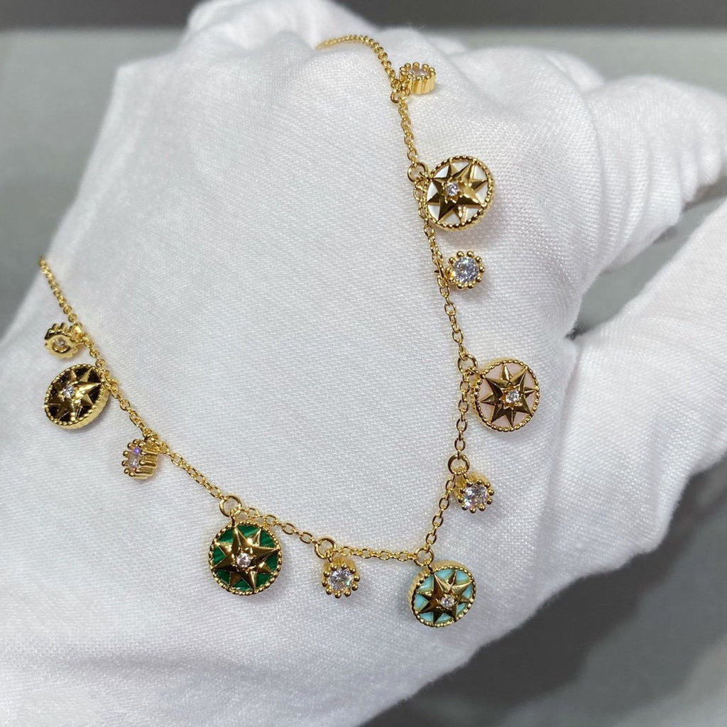 Dior Rose Vents 5 Motif Necklace