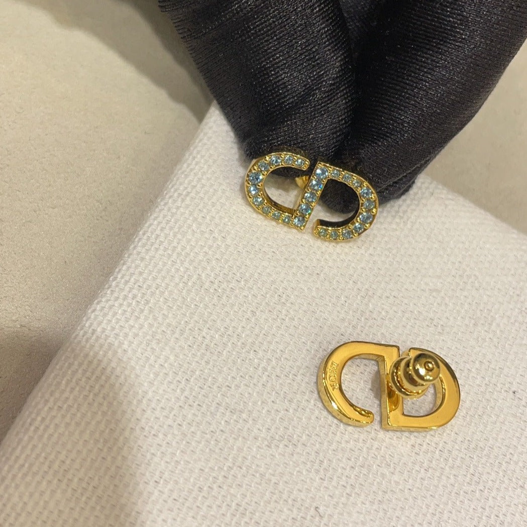 Dior Petit CD Cubic Zirconia Gold Earrings