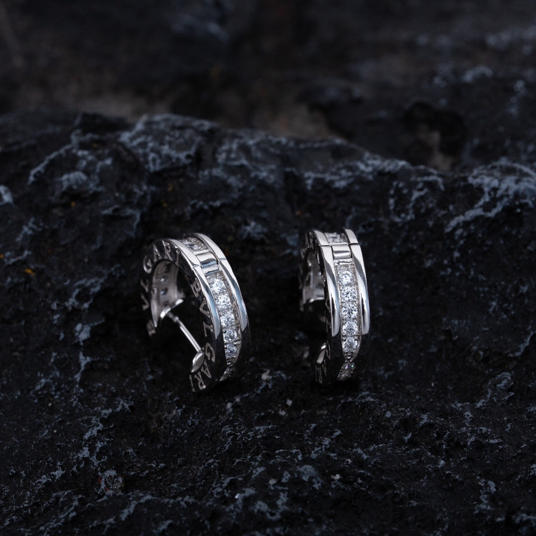 Bvlgari Zero 1 Mini Silver Cubic Zirconia Earrings
