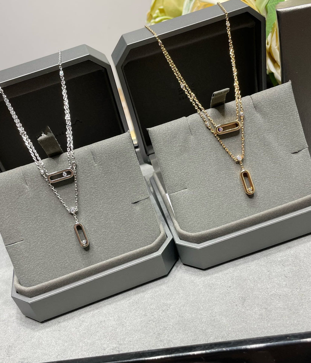 Messika Move Uno 2 Row Cubic Zirconia Necklace
