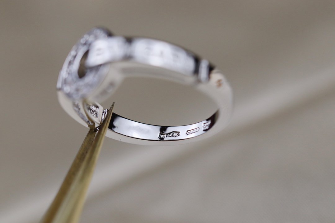 Bvlgari Silver Cubic Zirconia Ring