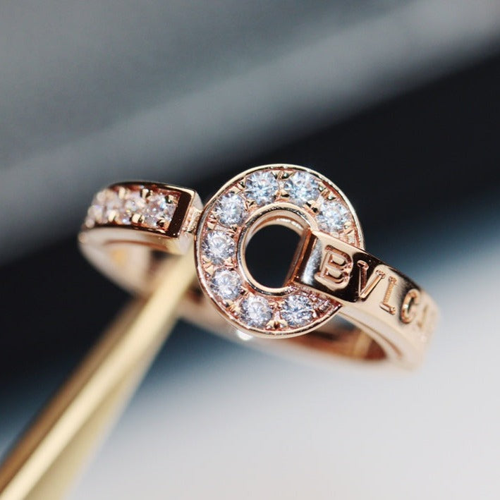 Bvlgari Pink Gold Cubic Zirconia Ring