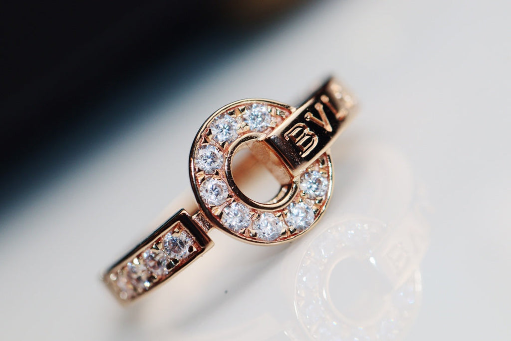 Bvlgari Pink Gold Cubic Zirconia Ring