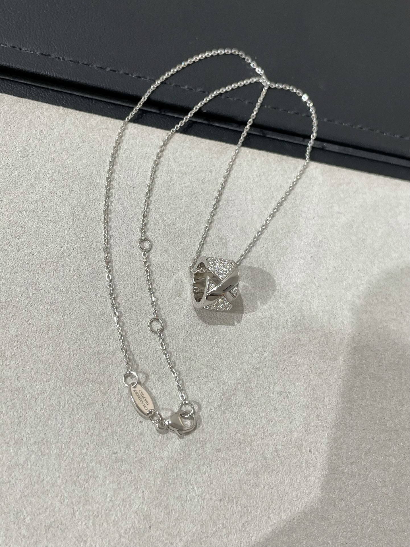 Chaumet Liens Evidence Cubic Zirconia Paved Necklace