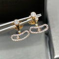 Messika Move Uno Pink Gold Cubic Zirconia Earrings