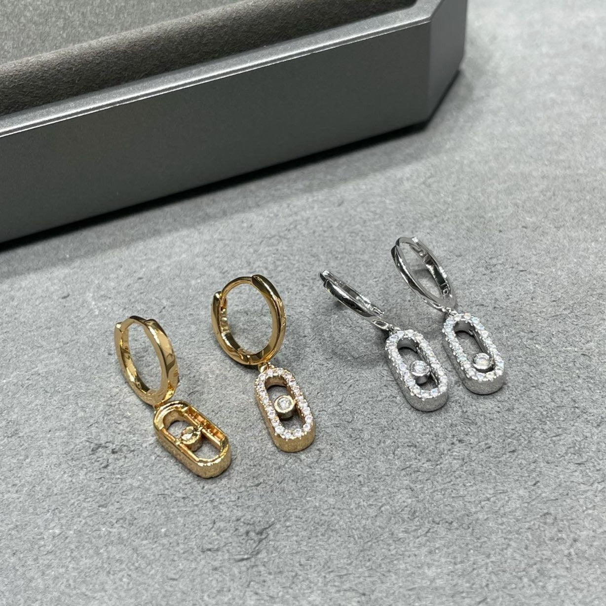Messika Move Uno Hoop Cubic Zirconia Earrings