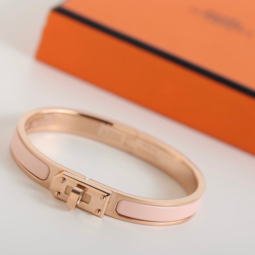 Hermes HM Kelly Light Pink Bracelet