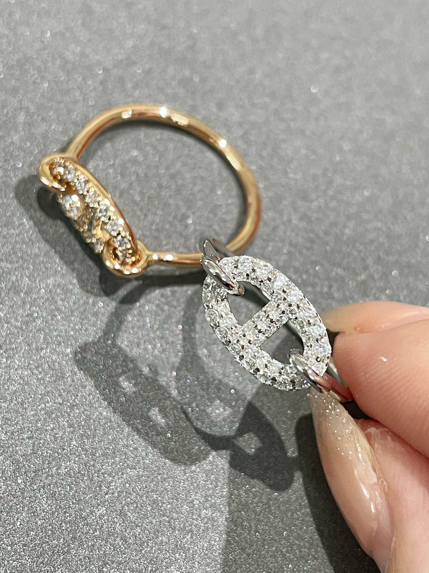 Hermes Ronde Small Cubic Zirconia Ring