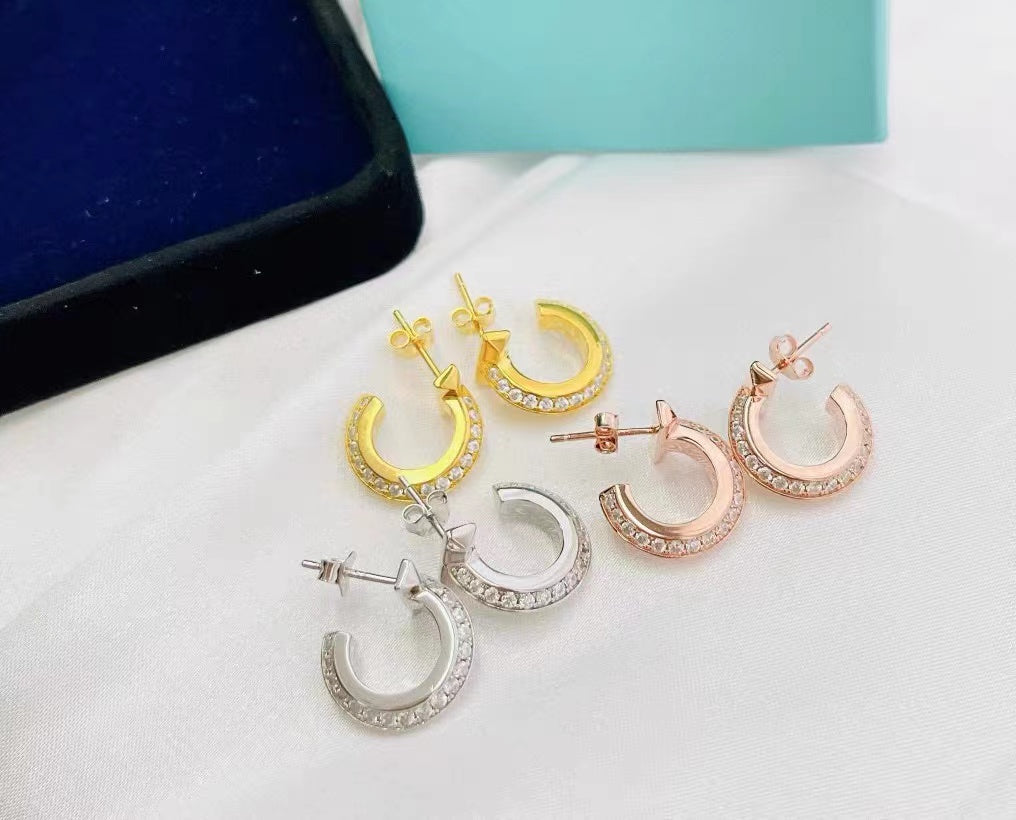 Tiffany T1 Hoop Cubic Zirconia Earrings