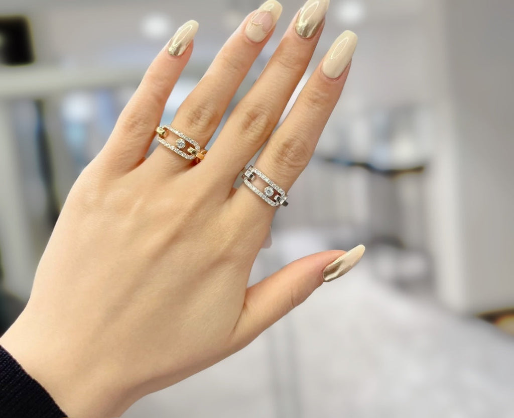 Messika Move Link Cubic Zirconia Paved Ring