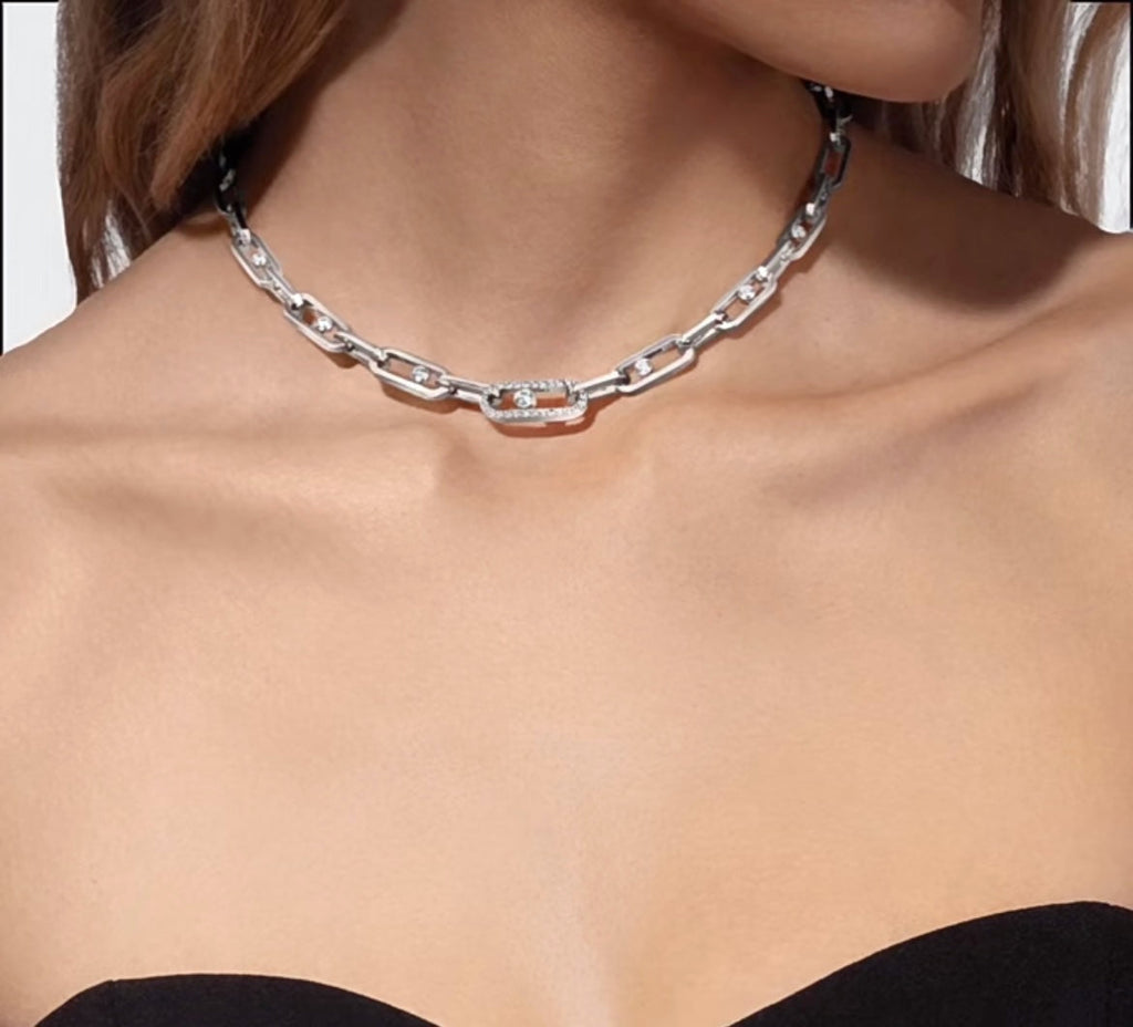 Messika Move Link Cubic Zirconia Necklace