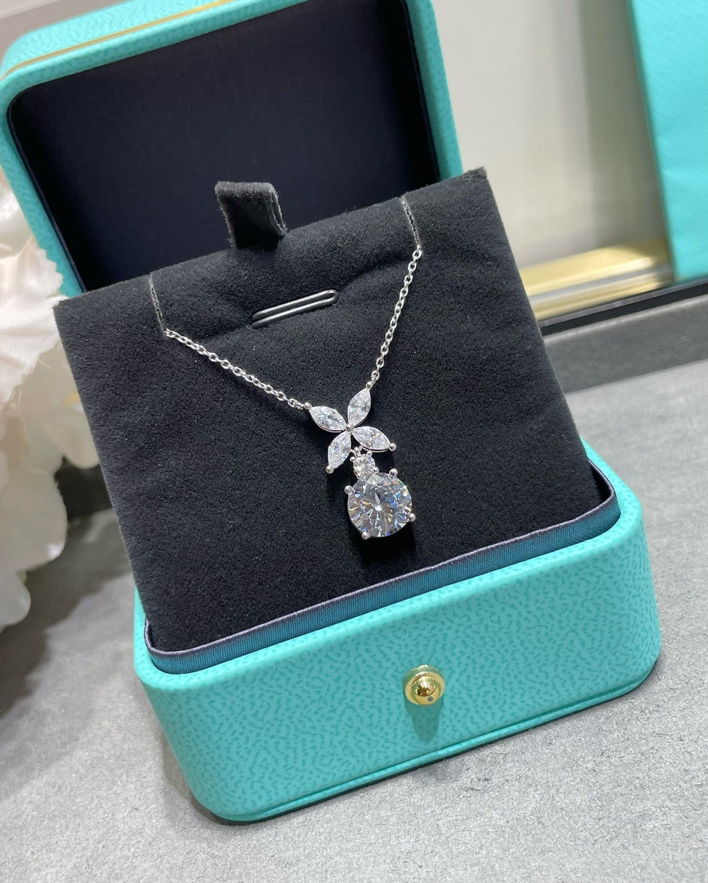 Tiffany Victoria Pendant Silver Cubic Zirconia Necklace