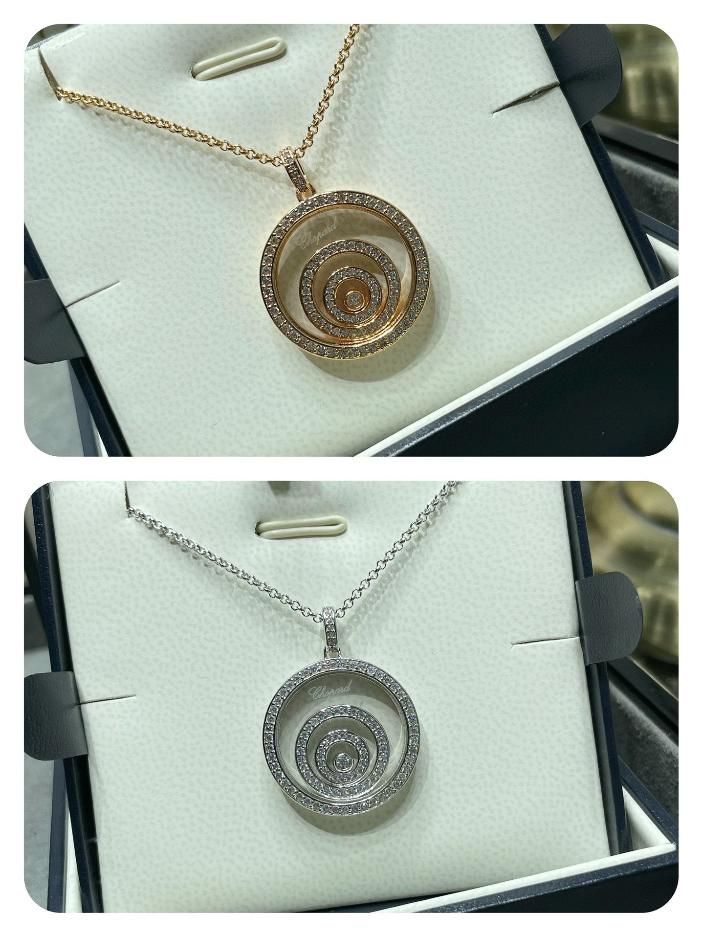 Chopard Happy Spirit Cubic Zirconia Paved Necklace