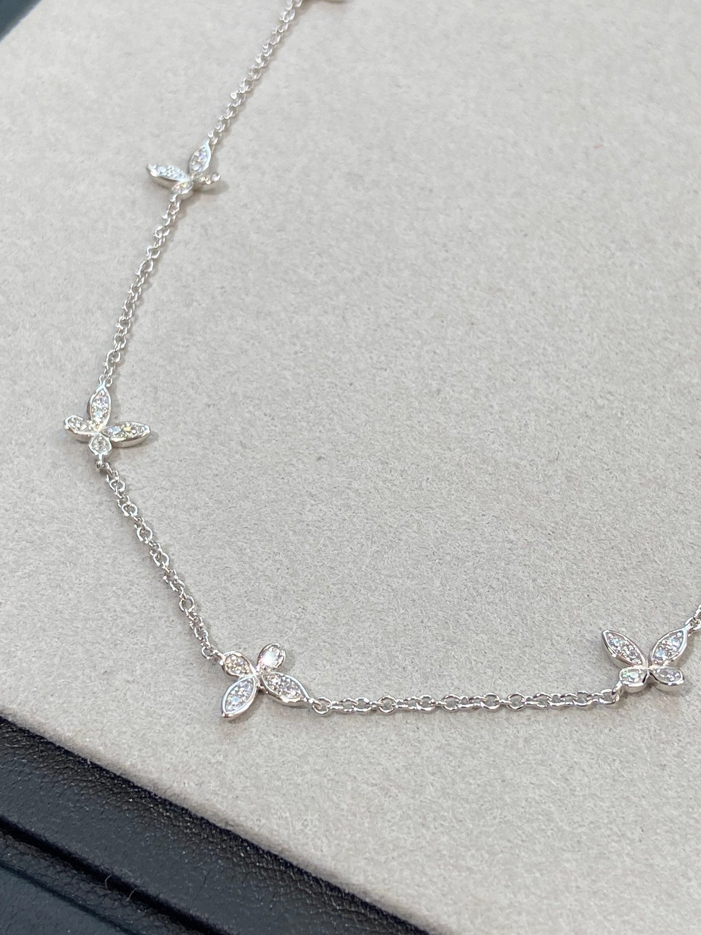 Graff Classic Butterfly Petite Cubic Zirconia Silver Necklace