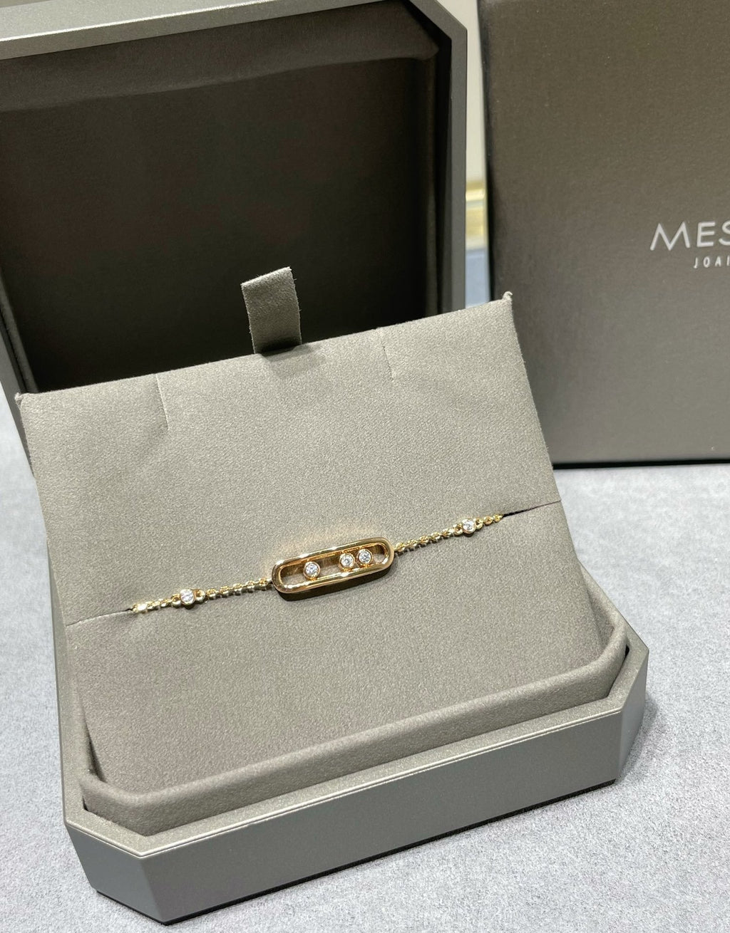 Messika Baby Move Pink Gold Cubic Zirconia Bracelet