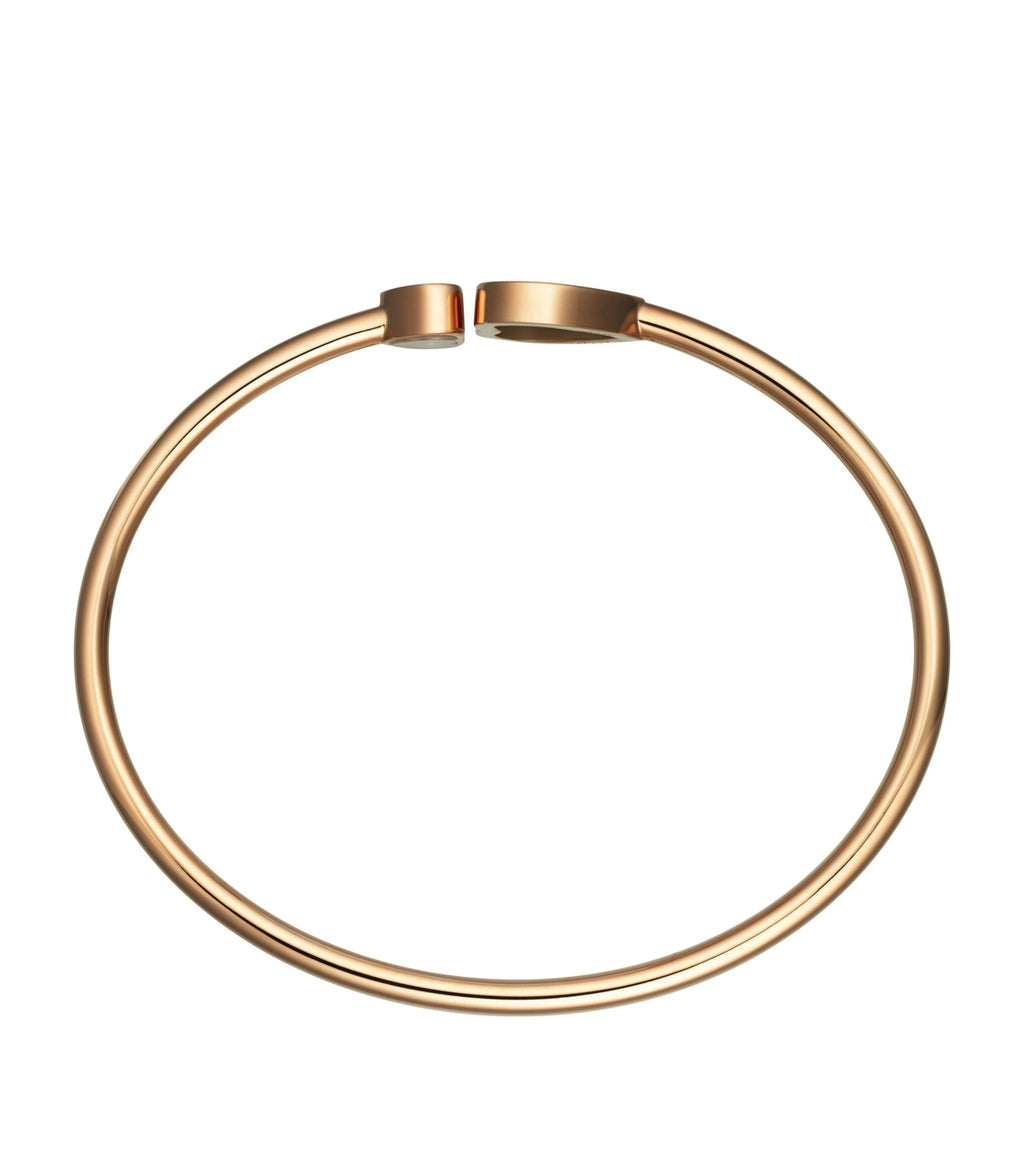 Chopard Happy Heart Pink Gold Bracelet Cubic Zirconia