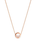 Chopard Happy Pendant Pink Gold 3 Cubic Zirconia Necklace